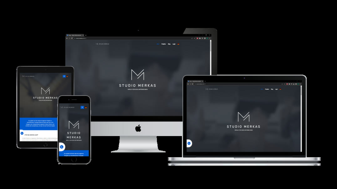 Website Studio Merkas auf mehreren Geräten